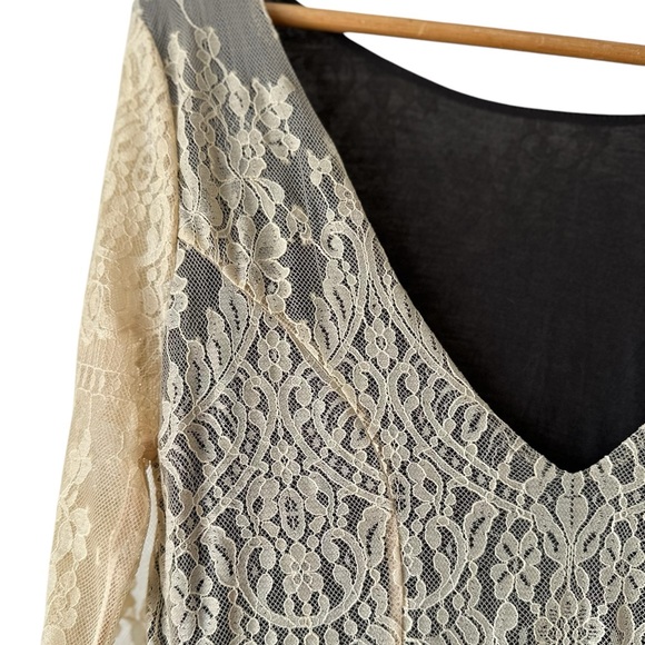 Free People Lace Boho Dress Ivory - Picture 11 of 15